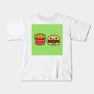 Kawaii fries and burger Kids T-Shirt